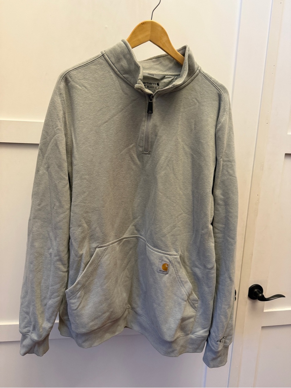 Carhartt Light Gray 1/4 Zip Fleece Pullover